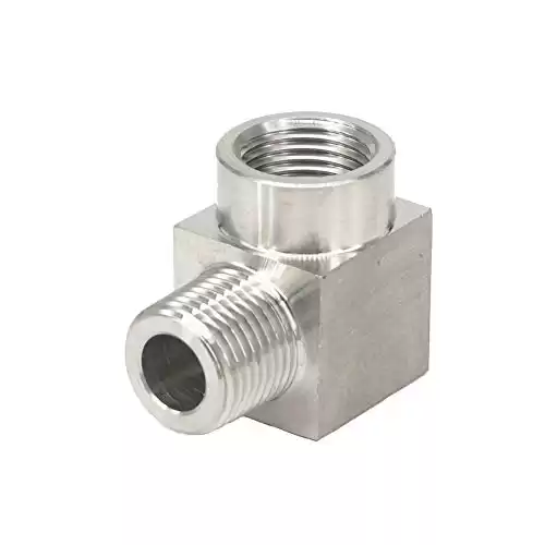 Beduan Stainless Steel Cast Pipe Fittings, 90 Degree Street Elbow 1/2" NPT Male x 1/2" NPT Female Water Fuel Air