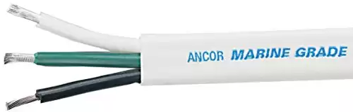 Ancor 131310 Triplex Cable, 12/3 AWG (3 x 3mm2), Flat - 100ft,Black/Green/White