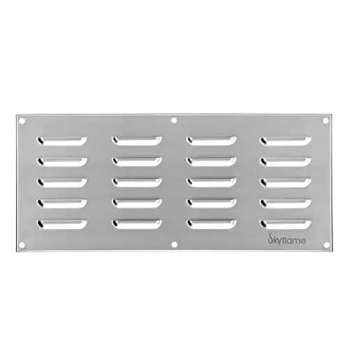 Skyflame Stainless Steel Venting Panel for Masonry Fire Pits/Fireplaces and Outdoor Kitchens 15-Inch by 6-1/2-Inch