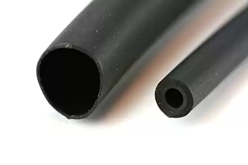 TEMCo 1/4" Marine Heat Shrink Tube 3:1 Adhesive Glue Lined 4 ft BLACK