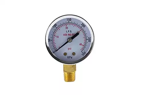 Low Pressure Gauge for Propane Regulator 0-40 psi - 2 inches