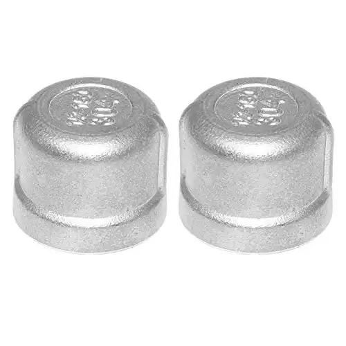 Beduan Stainless Steel Pipe Cap, 1/2" NPT Female Pipe Plug Socket Fitting