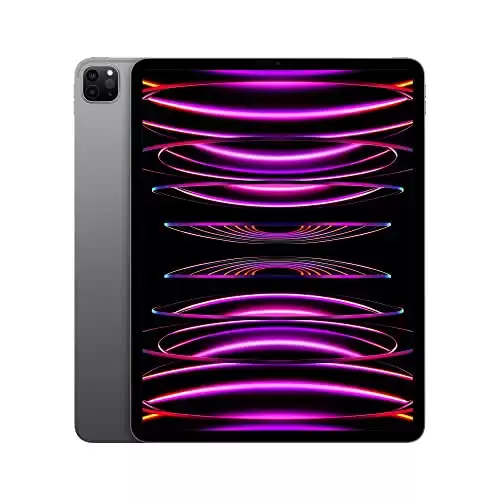 Apple iPad Pro 12.9-inch (6th Generation): with M2 chip, Liquid Retina XDR Display, 256GB, Wi-Fi 6E, 12MP front/12MP and 10MP Back Cameras, Face ID, All-Day Battery Life Space Gray