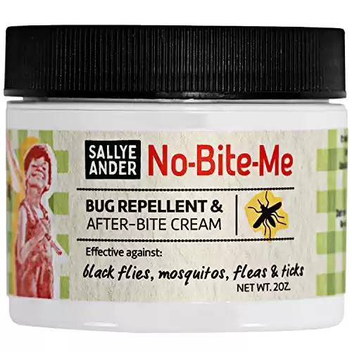 Sallye Ander No-Bite-Me - Repels Mosquitoes, Fleas, and Ticks - 2 oz - Organic Bug Repellent for Skin