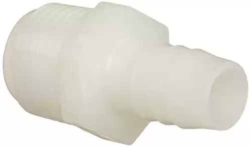 Parker Hannifin 325HB-8-8N Par-Barb Nylon Male Connector Fitting, 1/2" Hose Barb x 1/2" Male NPT, White