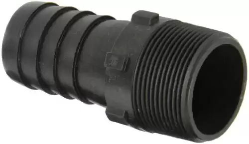 Dixon Valve HB150 Polypropylene Shank/Water Fitting, Tuff-Lite King Combination Nipple, 1-1/2